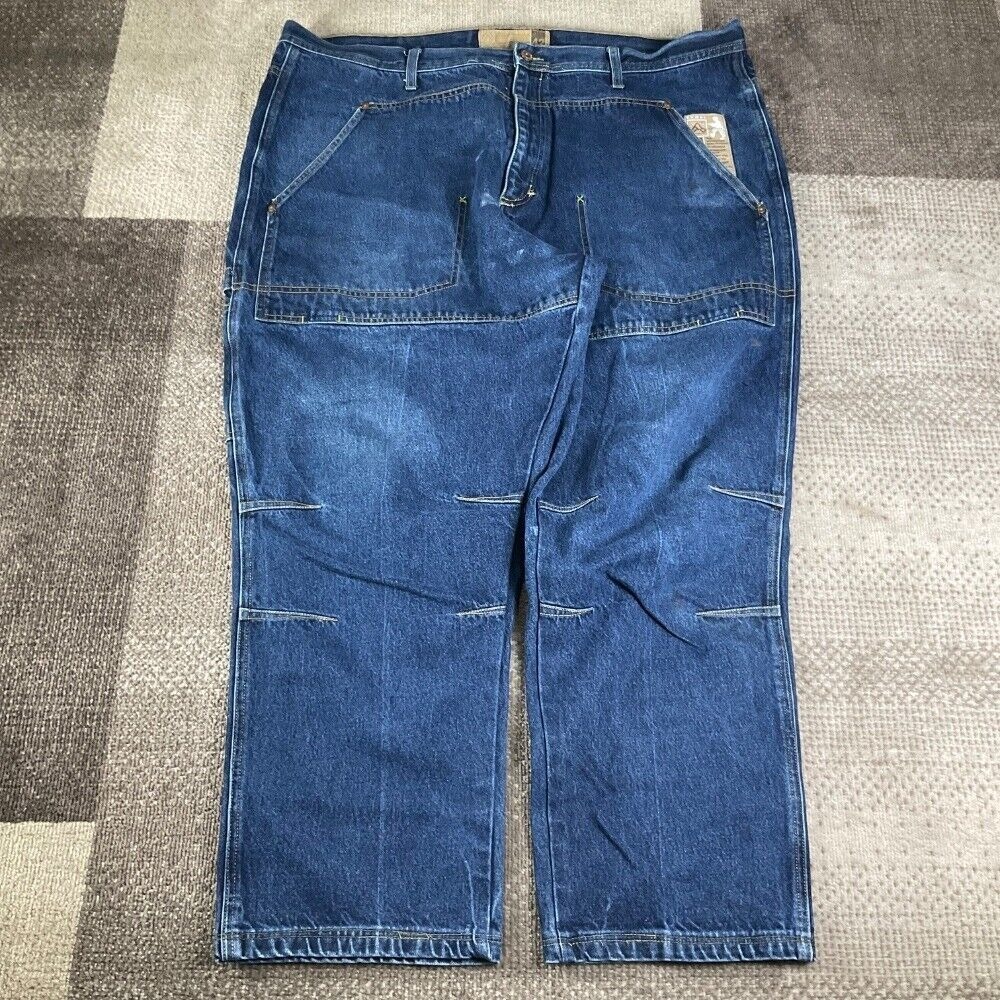 Y2K Akademiks Carpenter Double Knee Jeans Utility Denim‎ Workwear Pants Men's 42